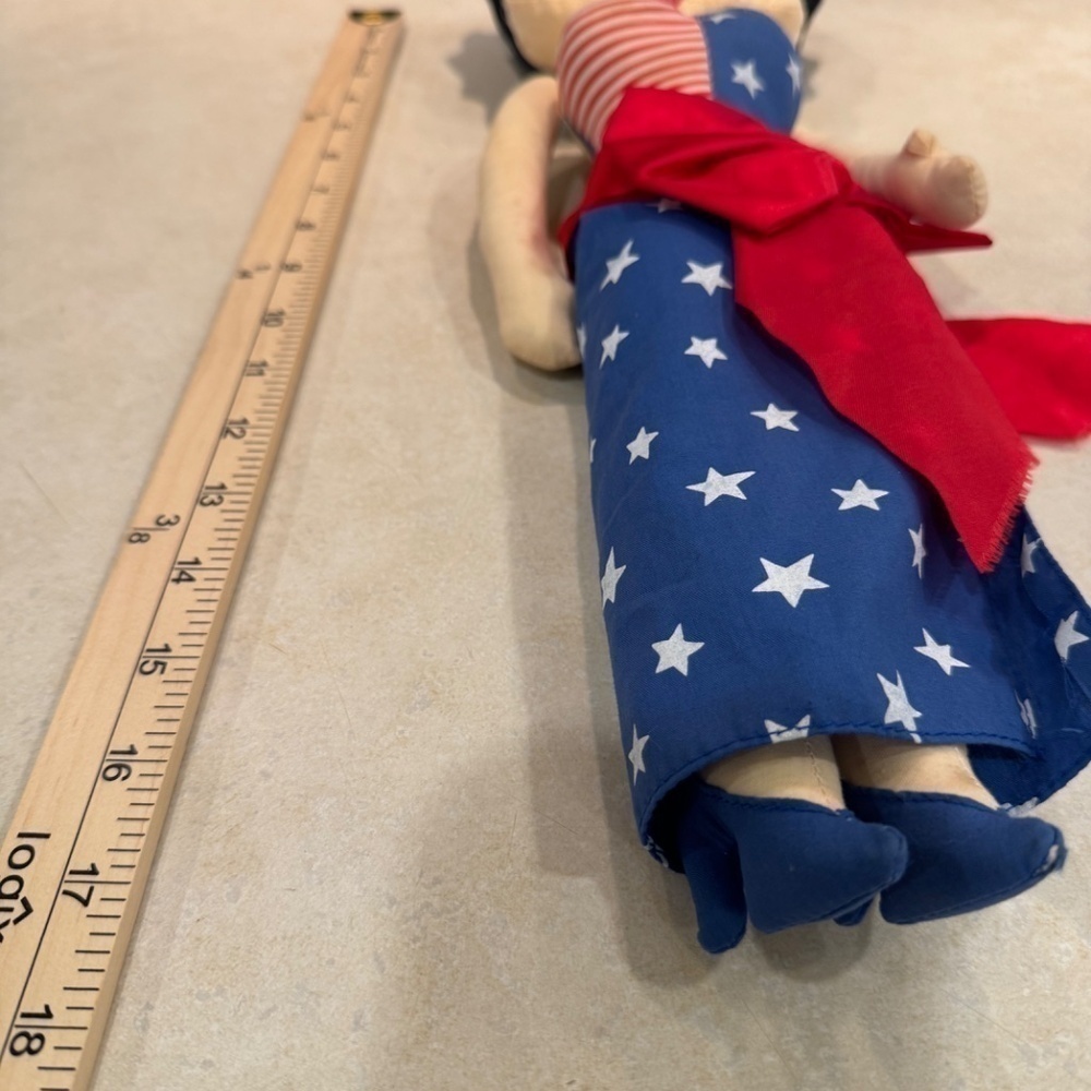 Betty Boop 1983 Patriotic Plush Rag Doll 18 Inch - Picture 7 of 7